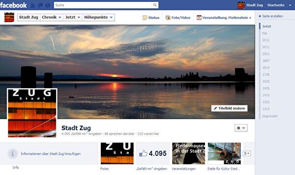 Startseite Facebook Stadt Zug