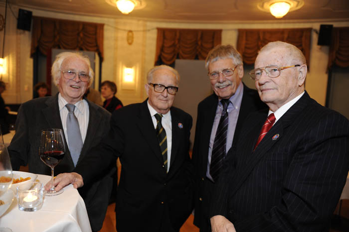 Paul Schwerzmann, Ex-GGR, CVP, Handwerker Trütsch, Ex-GGR, FDP, Peter Spillmann, Ex-Ratspräsident,  FDP, und Othmar Romer, Ex-Stadtpräsident, SP 
