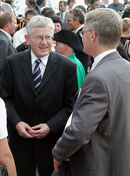 Er war Gastgeber: Landammann Hanspeter Uster mit Bundespräsident Kaspar Villiger