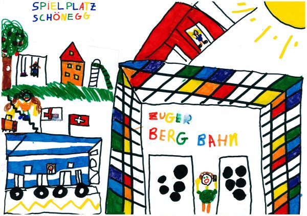 Sophie Wehlen (1. Primarstufe, Schulhaus Schönegg) wünscht sich die Talstation Zuger Bergbahn so. 