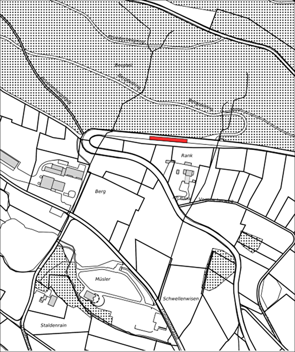 Situationsplan betroffener Strassenabschnitt
