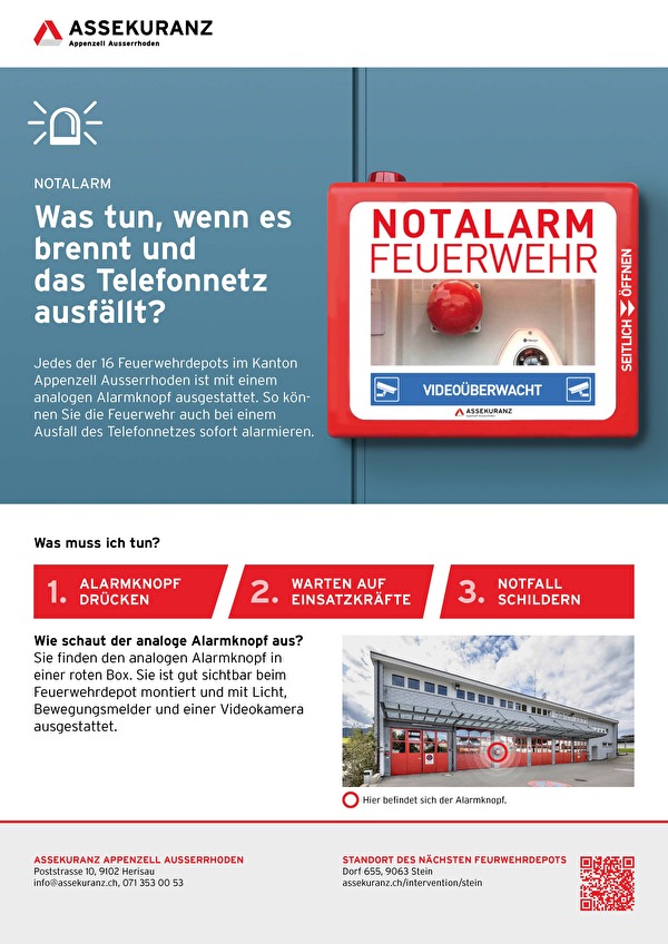 Alarmknopf Feuerwehrdepot