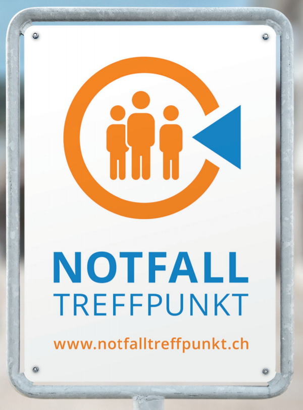 Informationstafel Notfalltreffpunkt