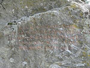 Inschrift Grossi Flueh Steinhof