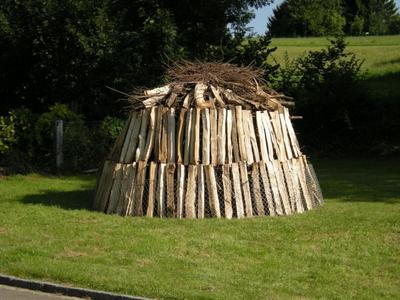 Für das Feuer vobereitet.
