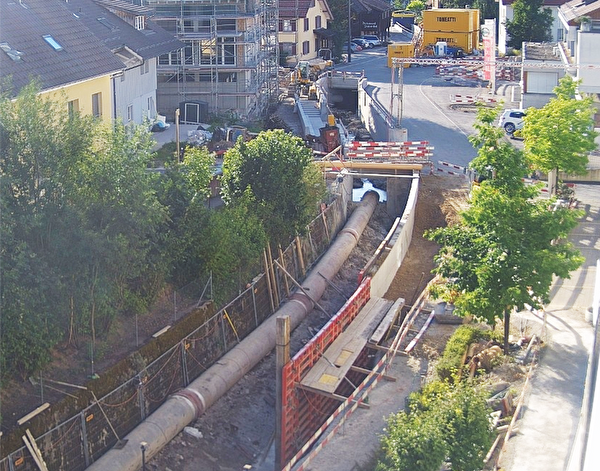 Baustelle Hochwasserschutz Schäflibach 