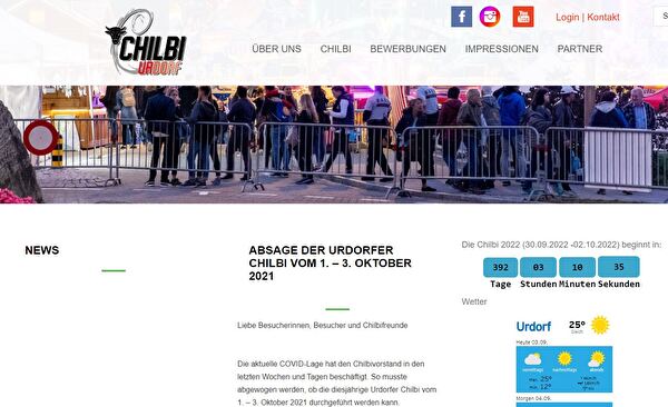 Urdorfer Chilbi 2021 abgesagt