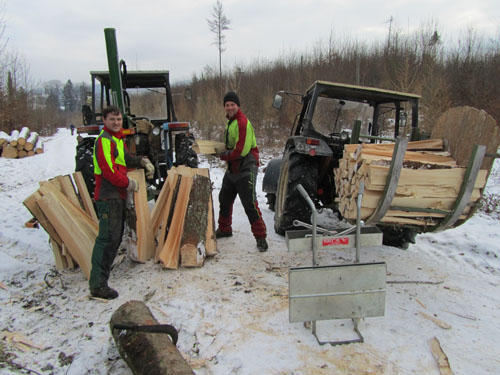 Holzkorporation bei der Arbeit