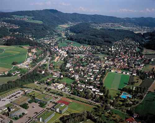 Birmensdorf aus der Vogelperspektive
