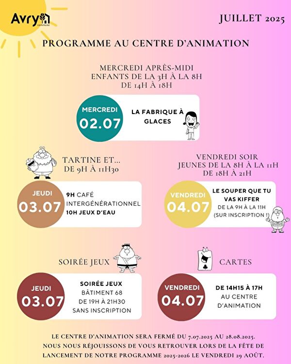 Programme centre d'animation