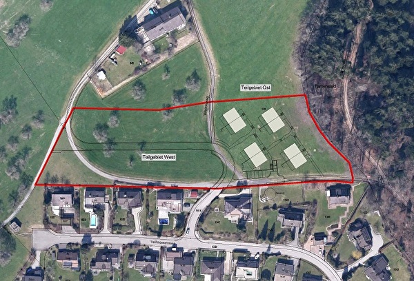 Situation geplante Doppel-EFH Teilgebiet Ost
