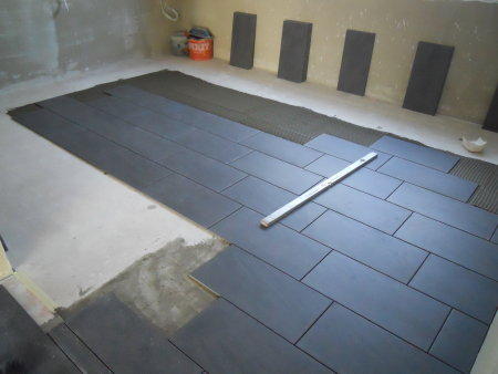 ... Verlegen der Bodenplatten
