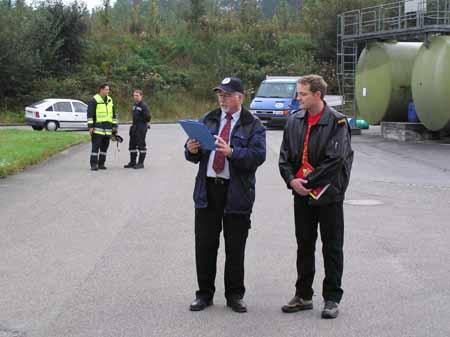 Kdt Hptm Urs Luppi, Fulenbach, und Kdt Hptm Robert Wolff, Wolfwil.