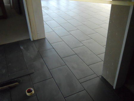 ... Verlegen der Bodenplatten