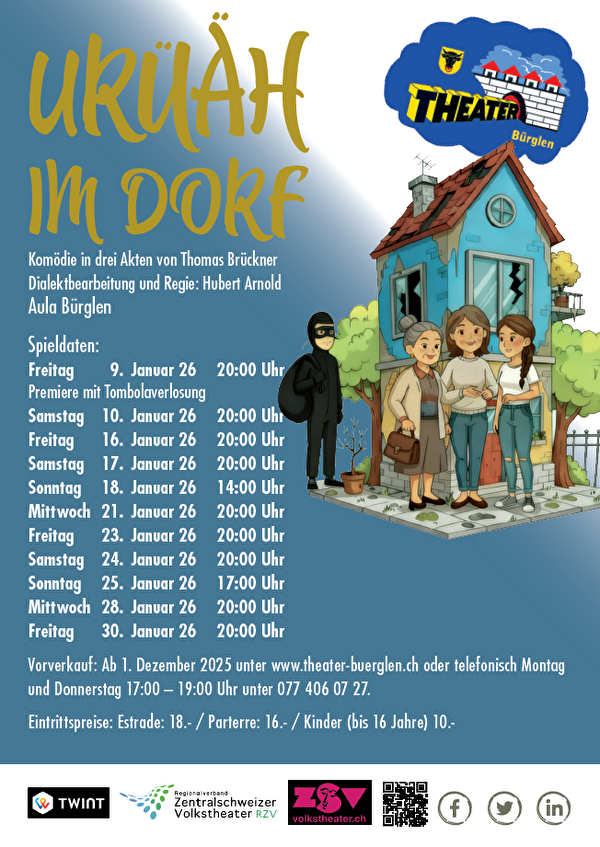 Flyer Theater Bürglen Saison 2025-2026