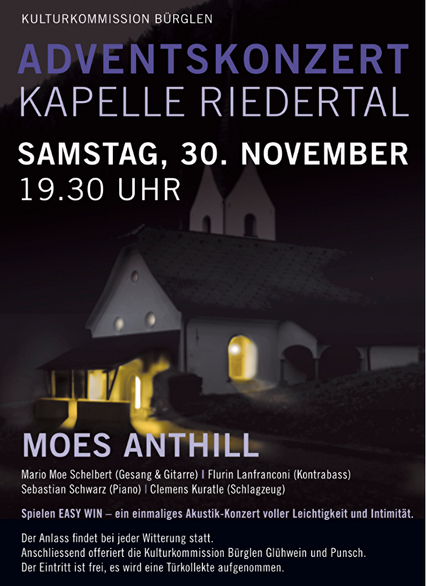 Flyer Adventskonzert Kapelle Riedertal