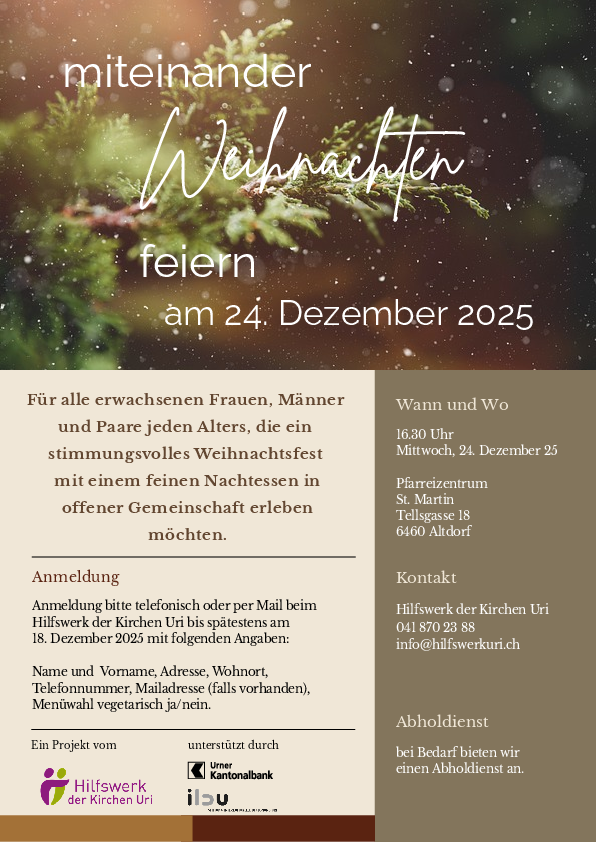 Flyer Miteinander Weihnachten feiern