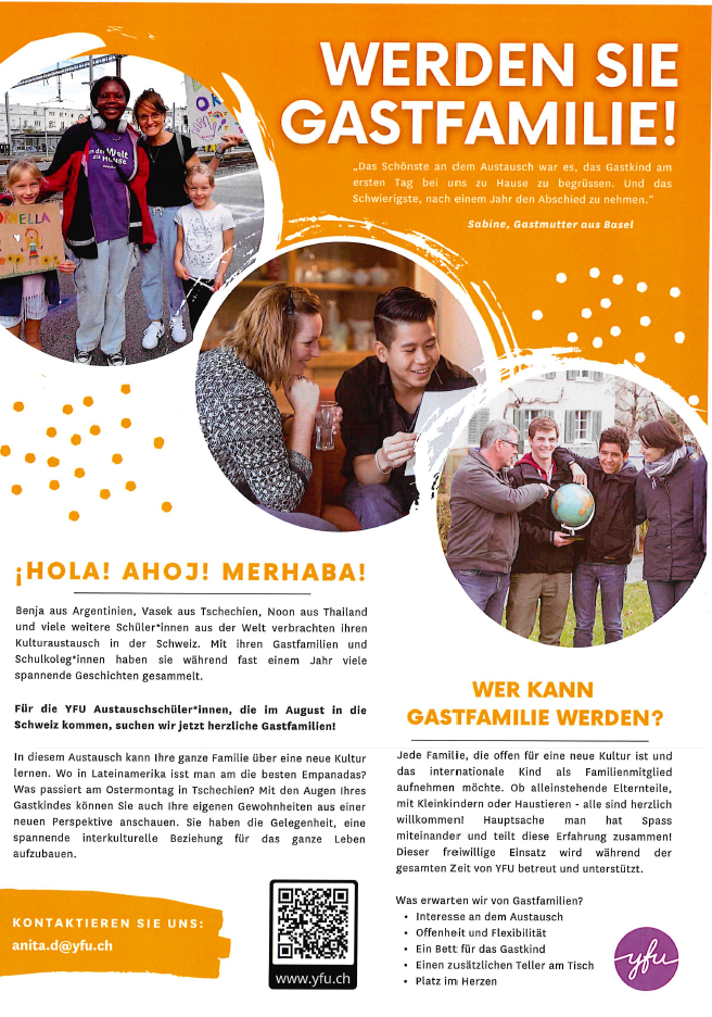 Flyer Gastfamilie werden