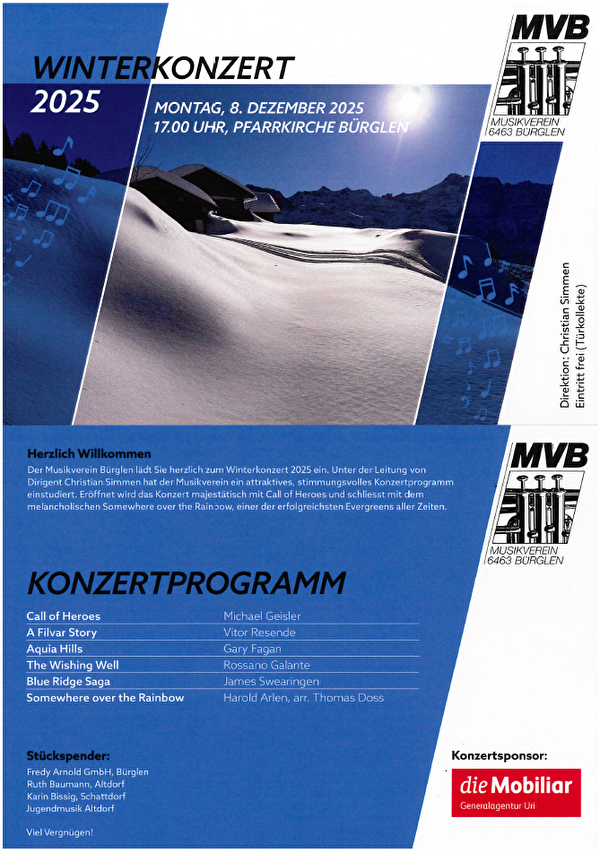 Flyer Winterkonzert 2025