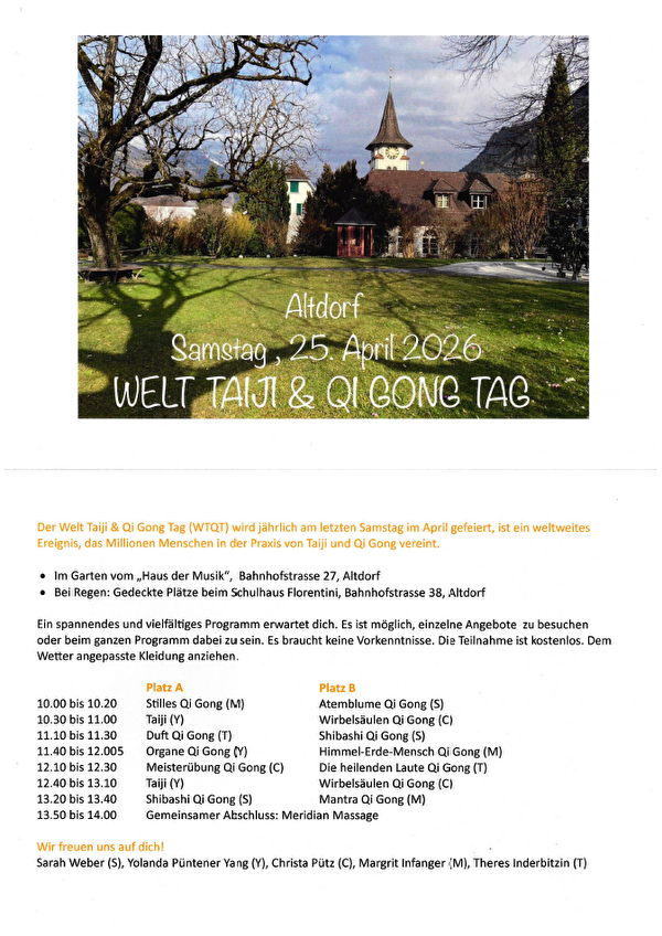 Flyer Welt Taiji und Qi Gong Tag