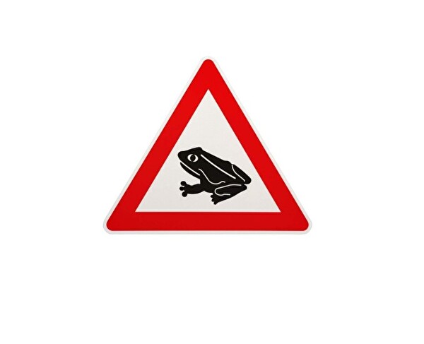 Schild Achtung Amphibien