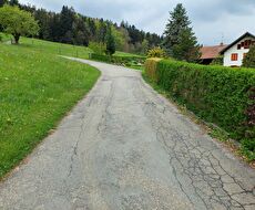 Temporäre Sperrung Bergstrasse, Berglegi (Bollerrain)