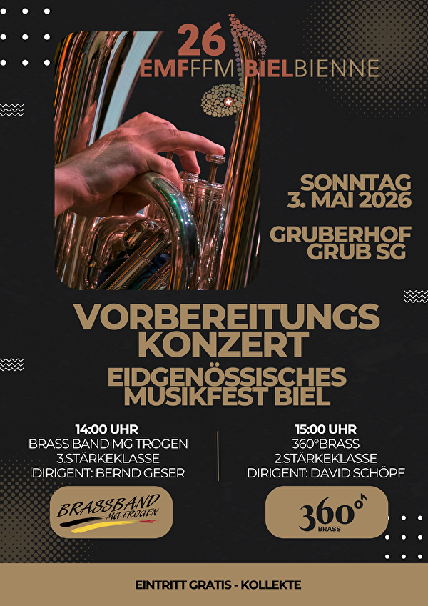 Inserat Vorbereitungskonzert