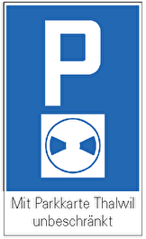 Parkieren mit Parkkarte Thalwil 
