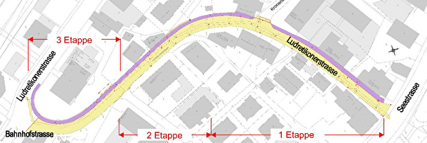 Baustellen-Info Ludretikonerstrasse
