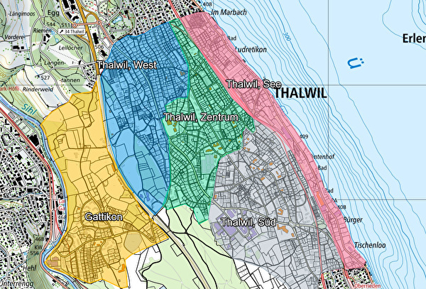 Karte Thalwil