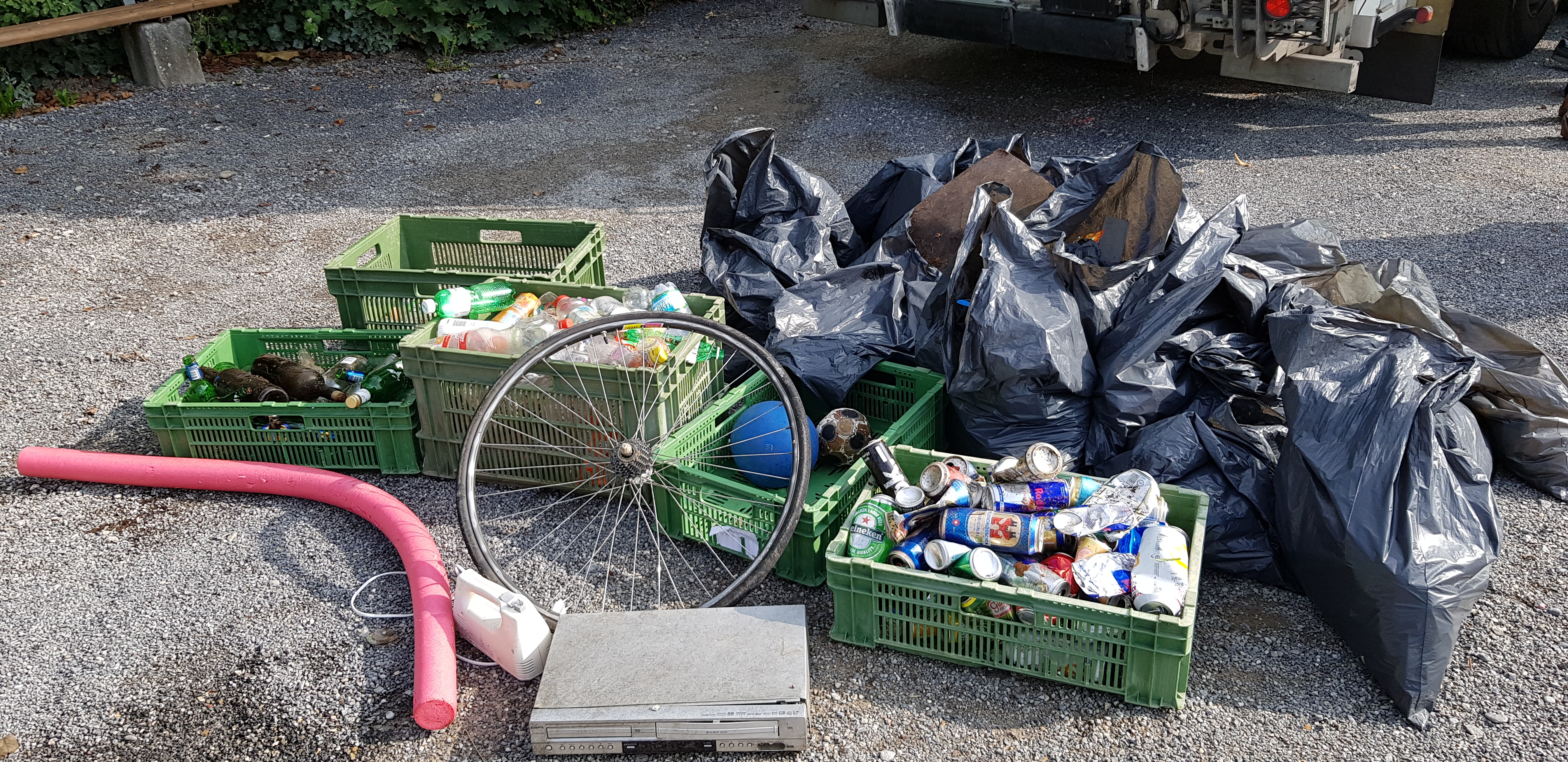 Gesammelter Abfall am Cleanup Day 2018