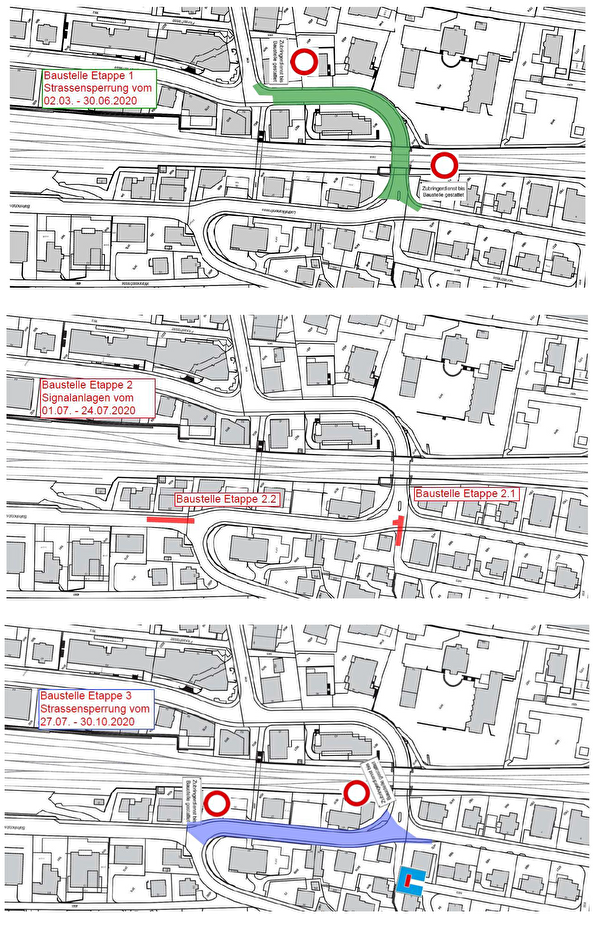 Situation Baustelle Ludretikonerstrasse 