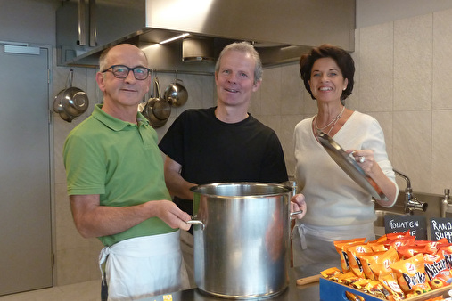 Team Imbiss im Brand: Claude Goetzinger, Peter Wyss, Manuela Egl