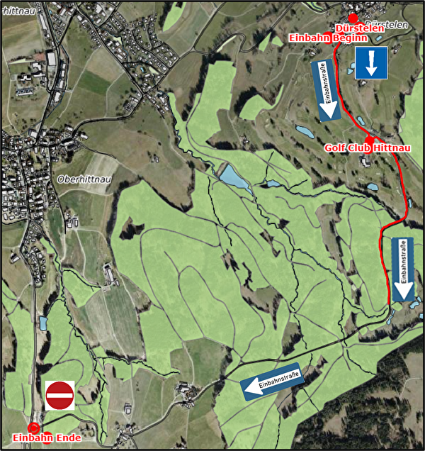 60 Jahre Golfclub Hittnau: Verkehrskonzept Loweidstrasse