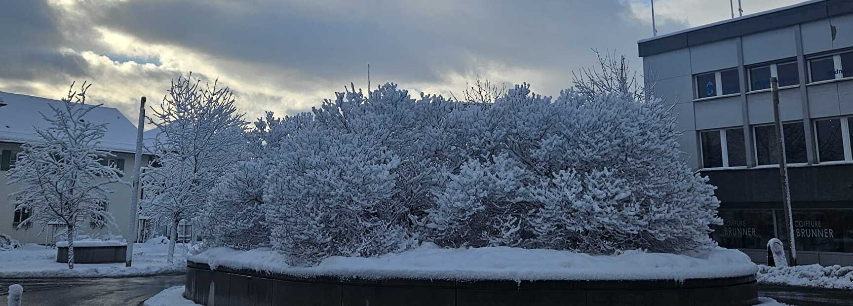 Kreisel mit Schnee