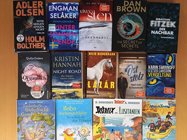 Foto viele verschiedene Bücher