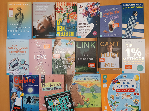 Foto viele verschiedene Bücher