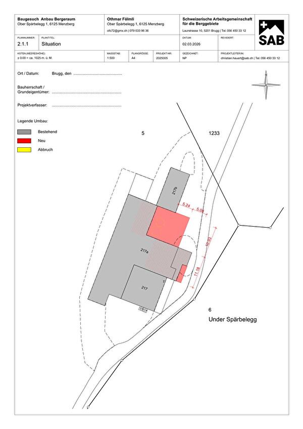 Situationsplan 1:500