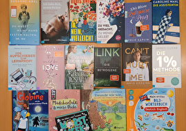 Foto viele verschiedene Bücher