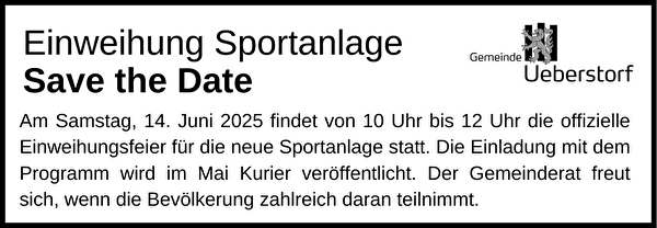 Einweihung Sportanlage