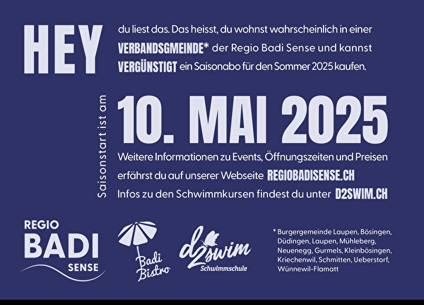 Regio Badi Sense Saisonstart 2025