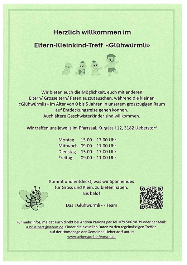 Eltern-Kleinkind-Treff Glühwürmli