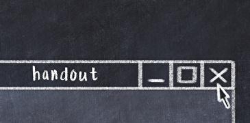 Auf Wandtafel Text Handout