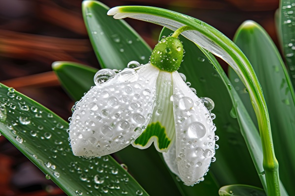 Blume im Morgentau