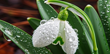 Blume im Morgentau