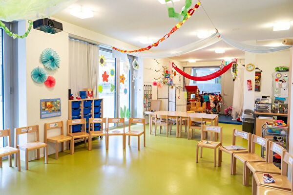Blick in den Kindergarten in der Primarschule Wädenswil, Au