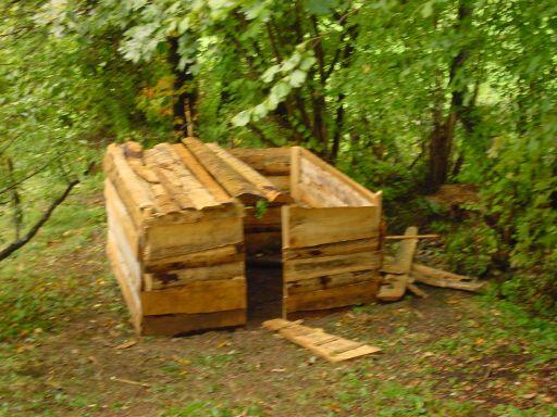 Ein Ergebnis der Projektatbeiten von Mittwoch und Donnerstag: Eine Hütte im Wald.