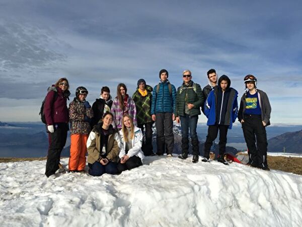 Wandergruppe am Skitag