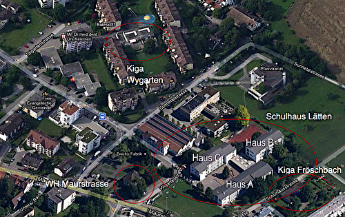 luftbild Schulanlage Lätten