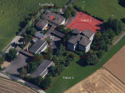 Luftbild Schulanlage Bommern